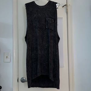 High Low Hem Ribbed Tank Dress, Pocket Detail, NWOT